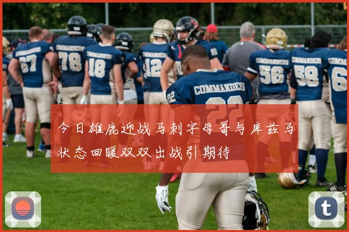 今日雄鹿迎战马刺字母哥与库兹马状态回暖双双出战引期待